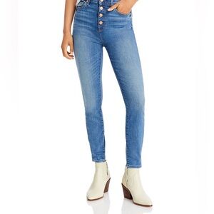 7 for All Mankind High Waist Ankle Skinny Button Up Jeans